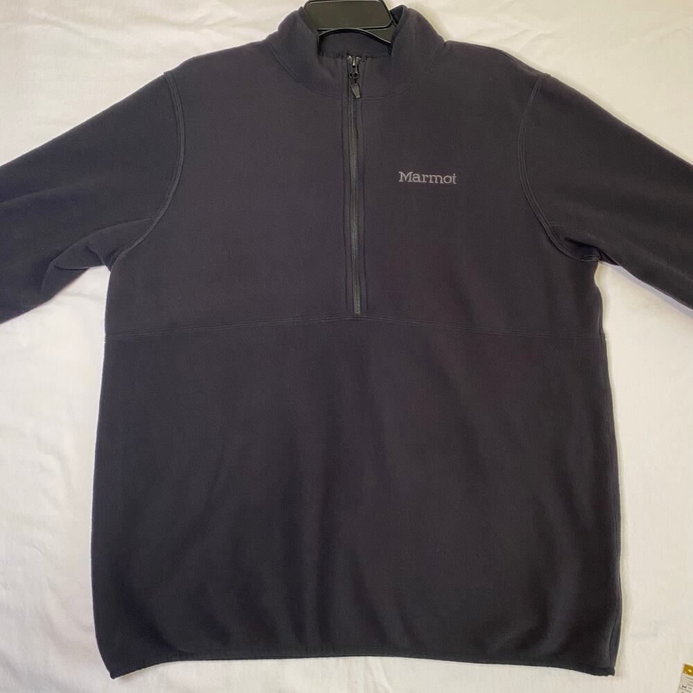 Marmot Women's XL Black Rocklin 1/2 Zip Fleece Jacket Cozy Lightweight Pullover